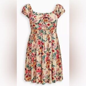 Women’s Torrid Mini Lenny Smocked Waist Dress Size 00